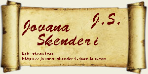 Jovana Skenderi vizit kartica
